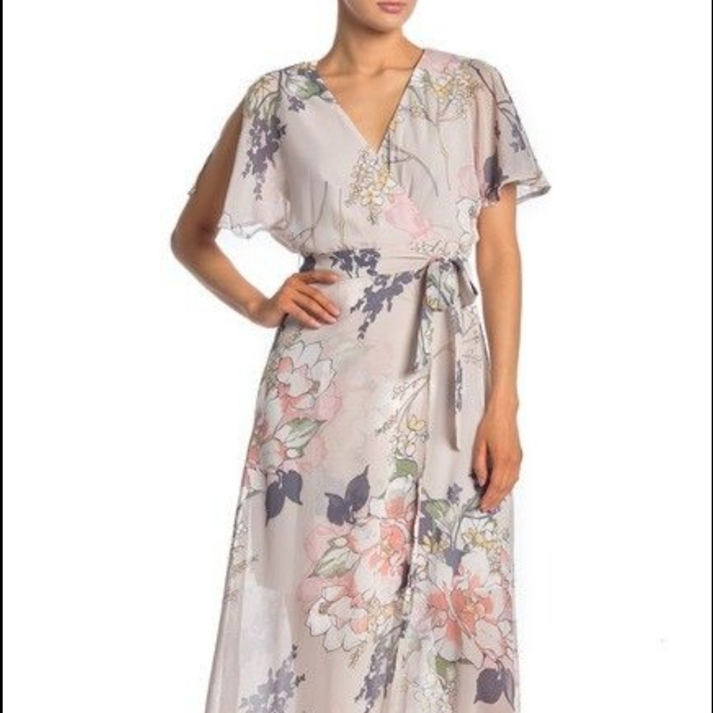 Luxology floral chiffon maxi